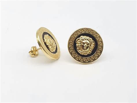 pendientes versace oro mujer|Pendientes / Aretes Dorado de Versace para Mujer .